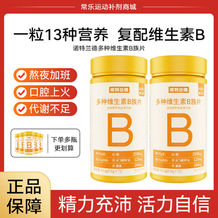 诺特兰德维生素b族复合片男女士b2片b12咀嚼片牛磺酸正品