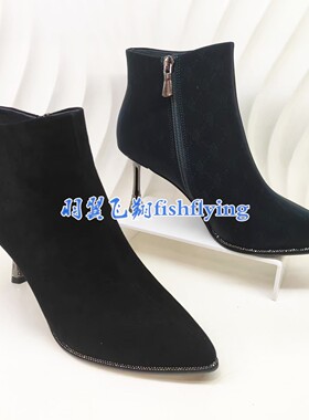 KA251522卡迪娜专柜正品25冬新款尖头细跟迷你气质时尚绒里女短靴