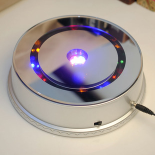 大号200发光底座拍摄道具电动旋转展示台珠宝玉器工艺品展示转盘