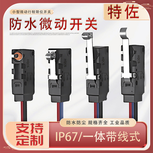 5L2A 2M带线滚轮按钮开关 5L1A 小型防水微动行程限位开关D2VW