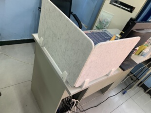 办公室挡板桌面隔离板工位遮挡板考试挡板可折叠屏风隔断加高