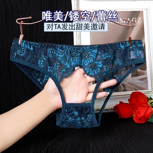 女性感新款 薄款 内裤 2024夏季 女生 时尚 刺绣复古宫廷风低腰镂空短裤
