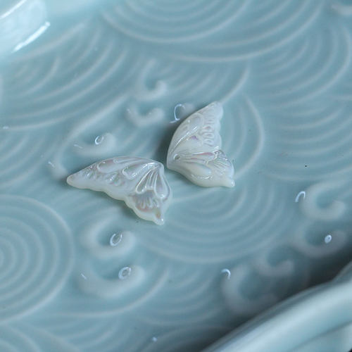 花影梦白蝶贝蝴蝶翅膀