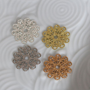 花影梦古风汉服步摇发簪DIY配件头饰饰品材料 17mm黄铜圆花片汉服