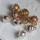 黄铜铸铜保色可爱虎头铃铛吊坠项链流苏手链手工材料配件古风国风