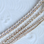 黄铜锆石链条保色DIY手工服装 辅料材料配件发簪古风汉服百搭装 饰