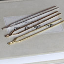 花影夢(mèng)古風(fēng)漢服步搖發(fā)簪DIY配件頭飾品材料 黃銅人字雙直發(fā)釵125m