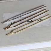 花影梦古风汉服步摇发簪DIY配件头饰品材料 黄铜人字双直发钗125m