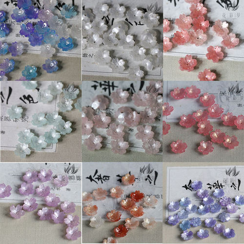diy树脂小樱花头饰发簪