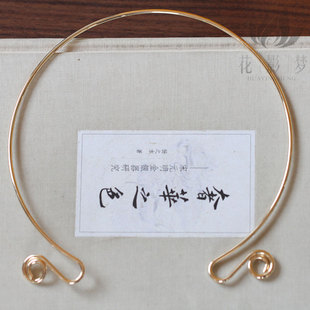 黄铜机器绕项圈璎珞圈机造项圈*花影梦发簪发饰头饰DIY配件