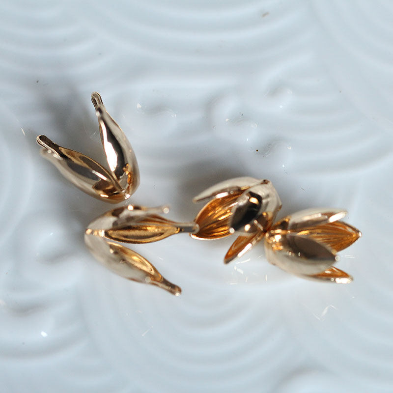 花影梦黄铜保色四瓣花帽