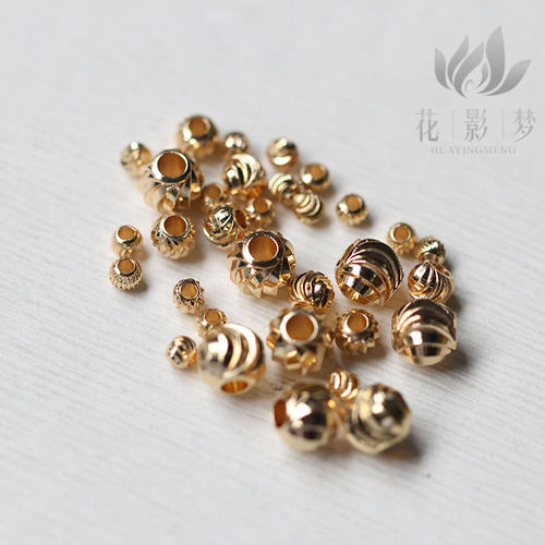 diy金色手链璎珞流苏发簪隔珠