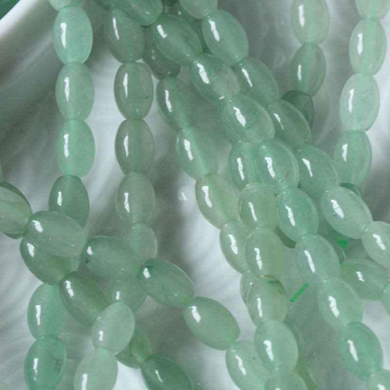 东陵玉竖孔桶珠散珠米形珠椭圆珠吊坠耳环手链项链手工材料配件