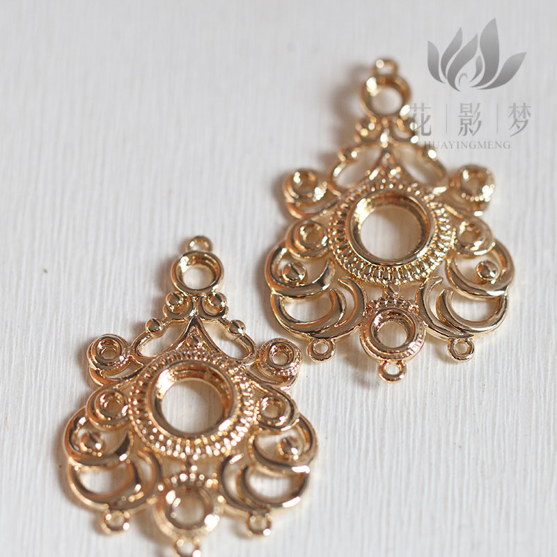 diy黄铜水滴形复古流苏头饰发簪