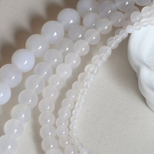 散珠 4mm白玛瑙珠子 古风宫花发簪DIY配件饰品材料