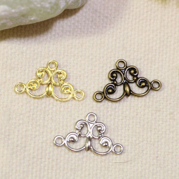 古风步摇发簪黄铜云纹饰品材料