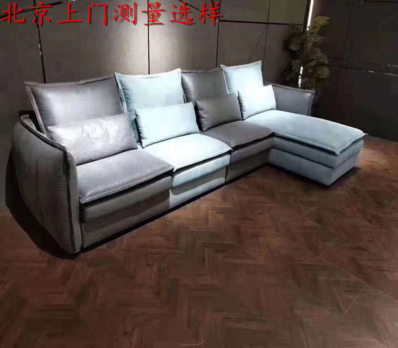 纯单色防水油科技布料亚定订做全包布艺简约沙发套罩北京上门测量