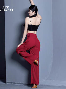 ACEdance拉丁舞裤摩登舞女成人专业设计款直筒练功裤广场舞DA273
