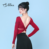 瑰意女成人拉丁舞服装 性感露背上衣练功服国标舞艺考表演服SY123