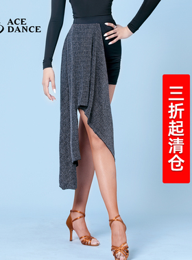ACEdance瑰意拉丁舞服装女成人豹纹练功裙半身裙国标舞裙WQ142