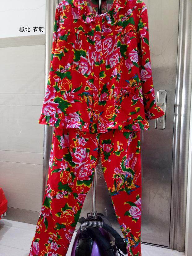 椒北衣韵原创春女装大花边复古圆领长袖宽松睡衣中松紧演出裤套装