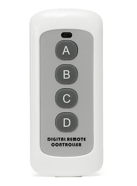 433MHZ无线射频遥控器 白色4键遥控器 EV1527学习码无线遥控器