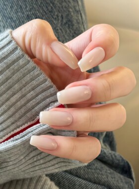 许妍同款 裸色美甲！twomoons指甲油女免烤速干安全无毒可撕白色