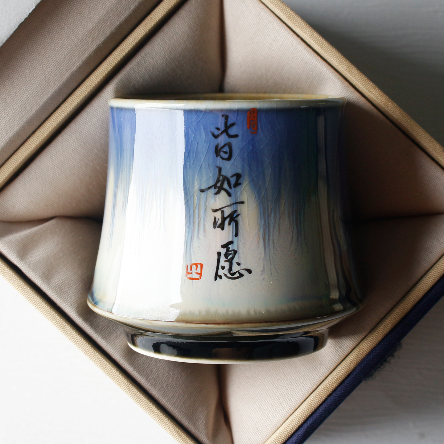 景德镇陶瓷杯主人杯窑变釉品茗杯高档个人专用杯私人订制刻字水杯