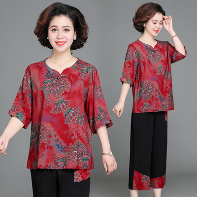 2022年夏季妈妈时尚套装