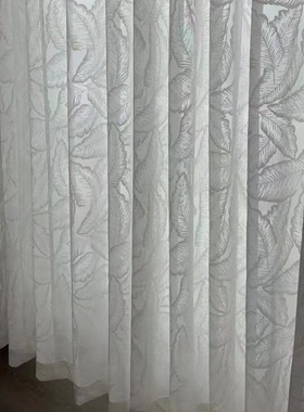 新品白色加厚纱帘家大业大客厅卧室装饰窗纱阳台隔断亚马逊速卖通