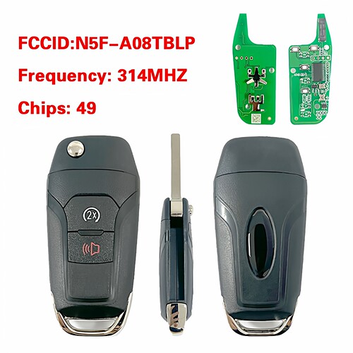 适用于福特折叠钥匙3+1键 315Mhz  49 Chip FCCID: A08TBLP