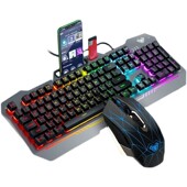 狼蛛真机械手感键盘鼠标套装 游戏电竞有线网吧吃鸡台式 电脑键鼠