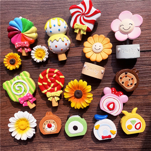 卡通树脂可爱棒棒糖动物米妮奇奇蒂蒂大眼仔蛋糕磁性冰箱贴磁贴