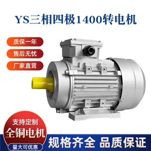 YE3 1.5kw三相异步电动机三相220v电机 YS三相1400转四极电机0.37