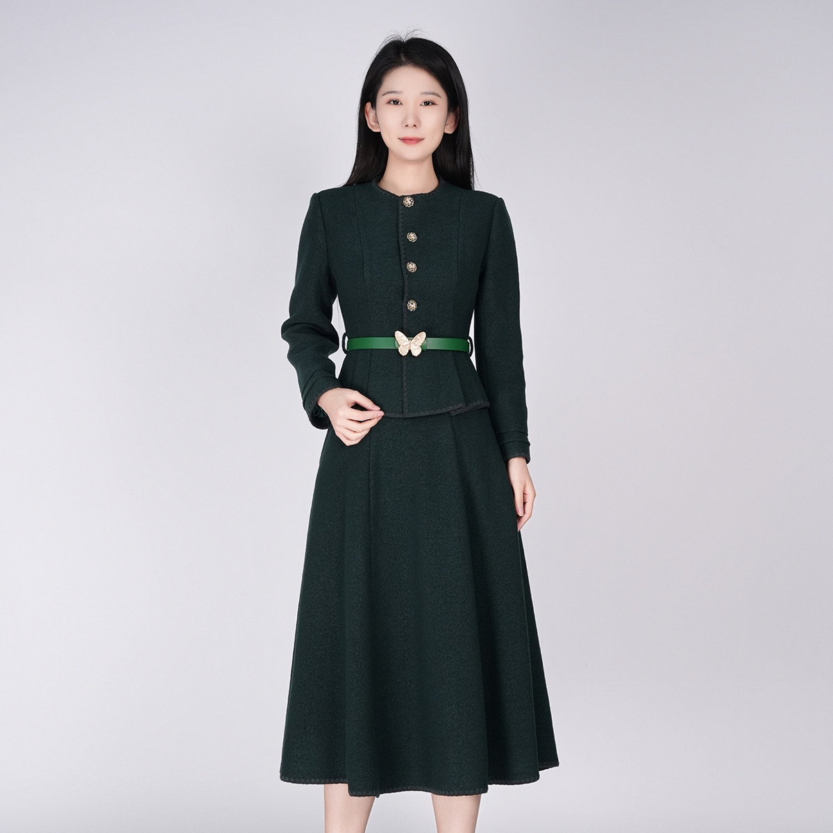 浒城古娘新款绵羊毛气质通勤长袖西服上衣新中式国风套装女款春秋,女装/女士精品,时尚套装,淘宝优惠券,粉丝福利购,淘宝优惠卷