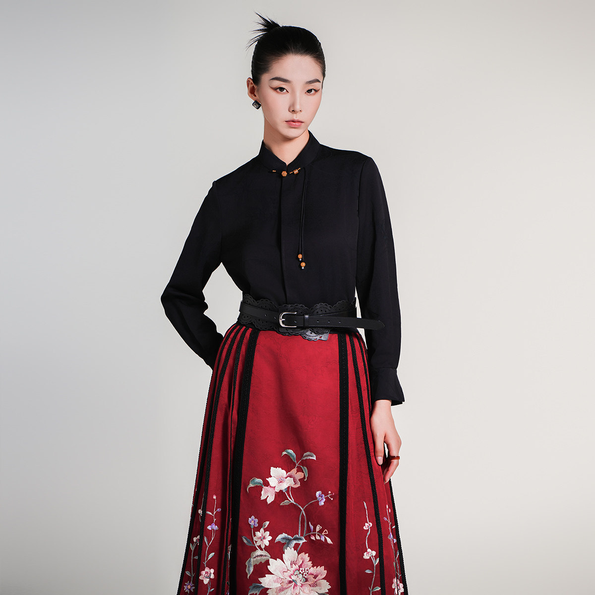 中国风羊毛提花通勤百搭舒适衬衫