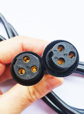 HHB-4500B电批三孔线TSL-4000B电动螺丝刀电源线三芯连接线柏瑞克