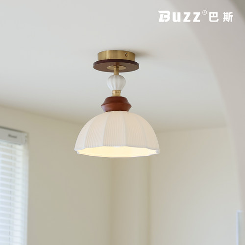 中古风陶瓷护眼过道吸顶灯