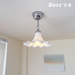 中古包豪斯过道吸顶灯陶瓷花朵玄关照明灯全光谱护眼阳台小吊灯具