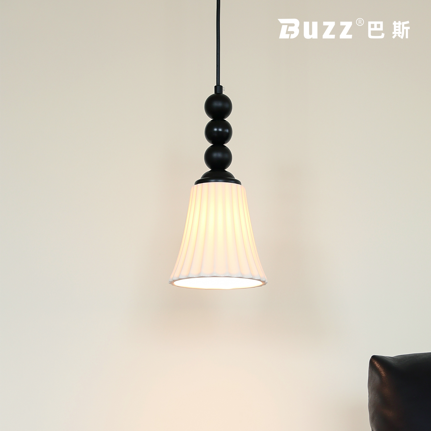 法式赫本风陶瓷小吊灯