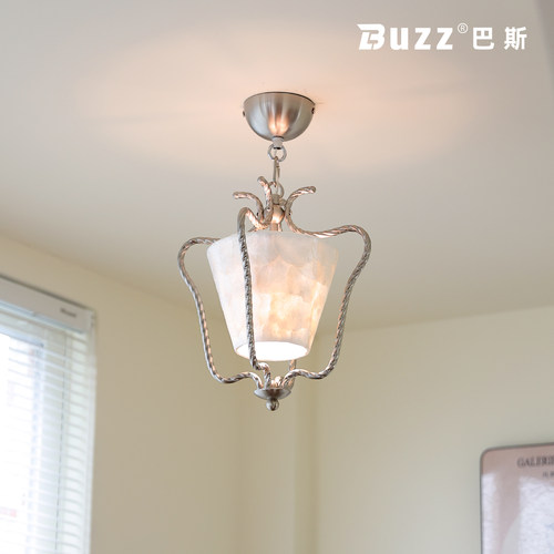 法式中古贝壳玄关过道吸顶灯