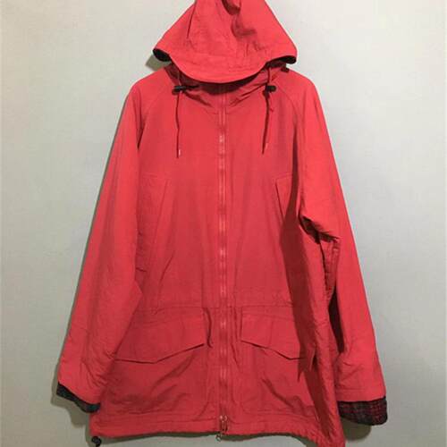 【上新价¥368】vintage  美国古着L.L.Be@n红色连帽加绒风衣