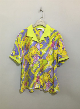 【上新价¥138】vintage  日本古着Ko Ngai复古微透绿色油画衬衫