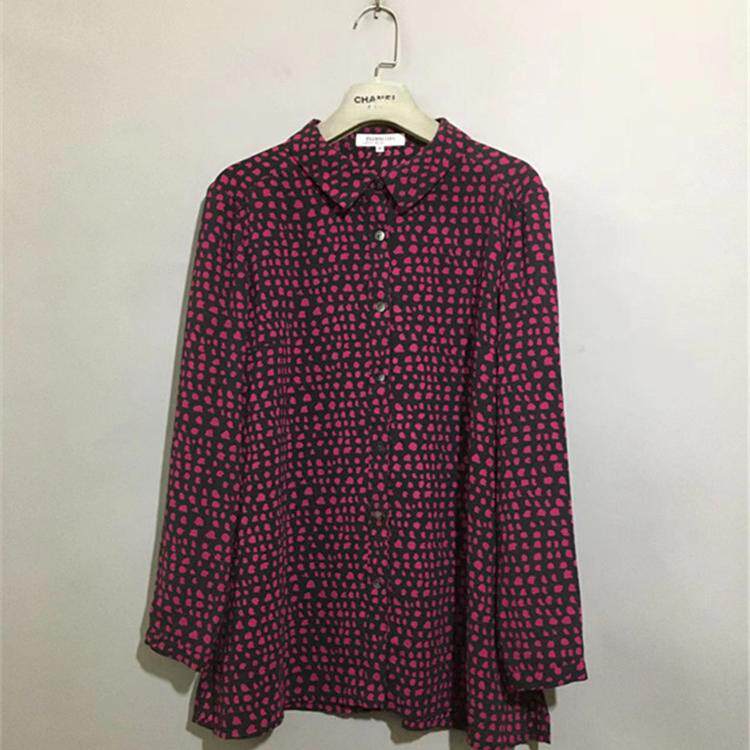【上新价¥188】vintage  日本古着HANAE MORI玫红色雪纺垂感衬衫