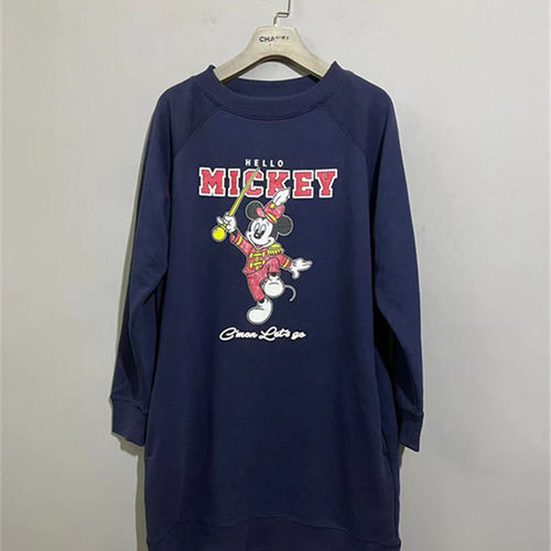 【上新价148】vintage 日本古着M0USSY & D1SNEY米奇插肩袖卫衣裙