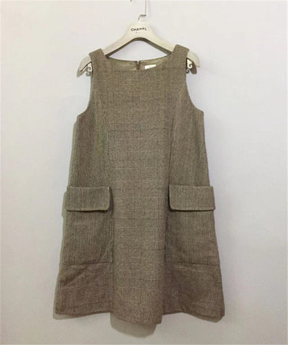 【原 价¥168】vintage  日本潮流古着Ray Be@ms浅棕色格纹连衣裙