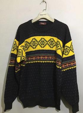 【上新价208】vintage 美国古着Chaps by Ralph L@uren钩花羊毛衣