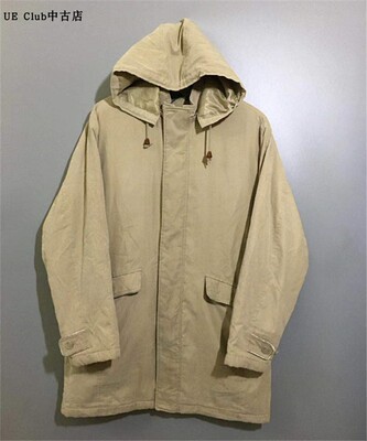 vintage意大利古着中长款棉衣