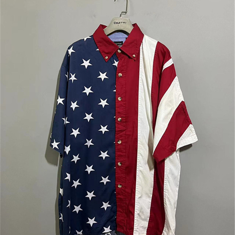 【上新价278】vintage 印度制 英国古着COTTON TRADERS不对称衬衫