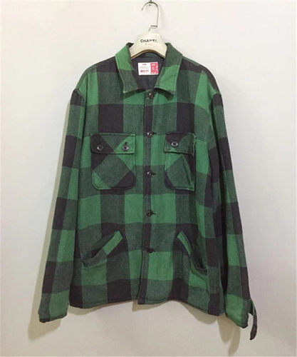 【原 价¥168】vintage  日本古着MAC EYE木村款西部格纹夹棉衬衫